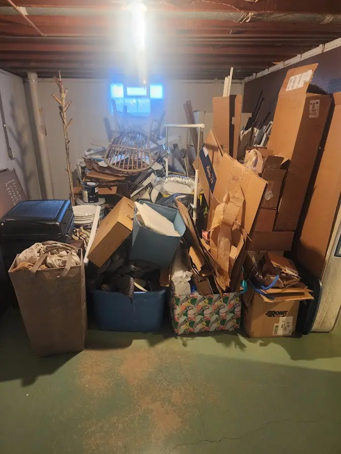 Roll-off dumpster container at job site for 2 Yard Dumpster Rental in Stokesdale